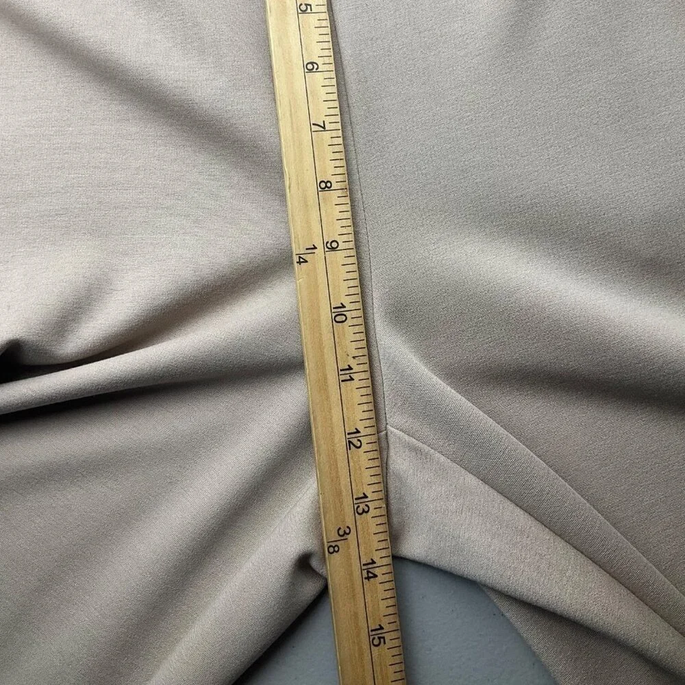 Eileen Fisher 1X Beige Wide-Leg Ponte Pull On Pants Made USA Minimalist - Picture 11 of 14